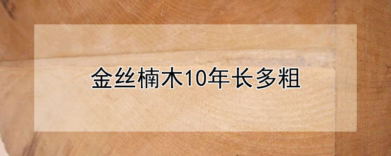 金丝楠木10年长多粗