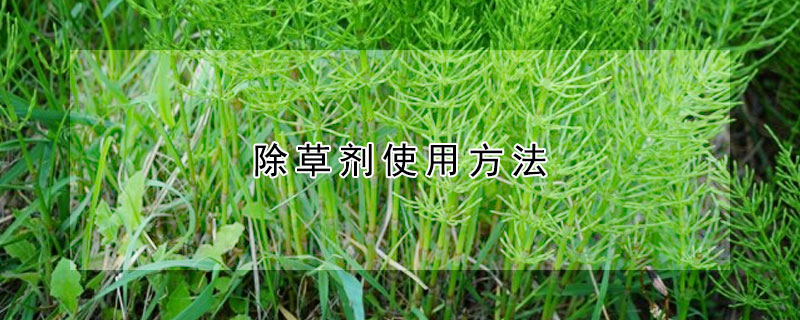 除草剂使用方法