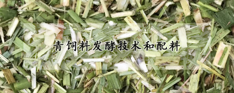 青饲料发酵技术和配料