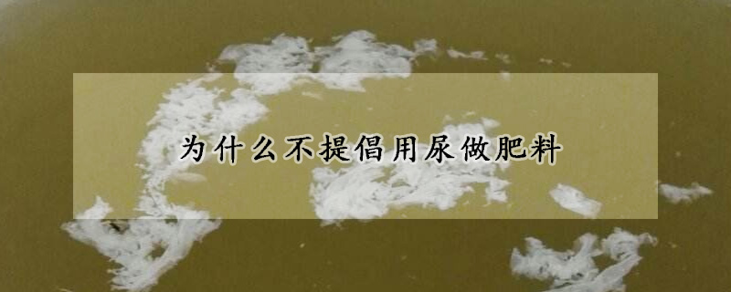 为什么不提倡用尿做肥料